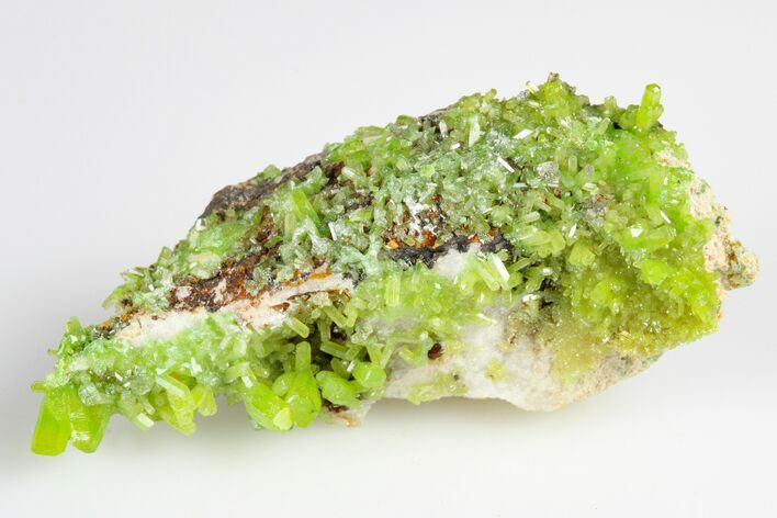 Apple-Green Pyromorphite Crystal Cluster - China #179789